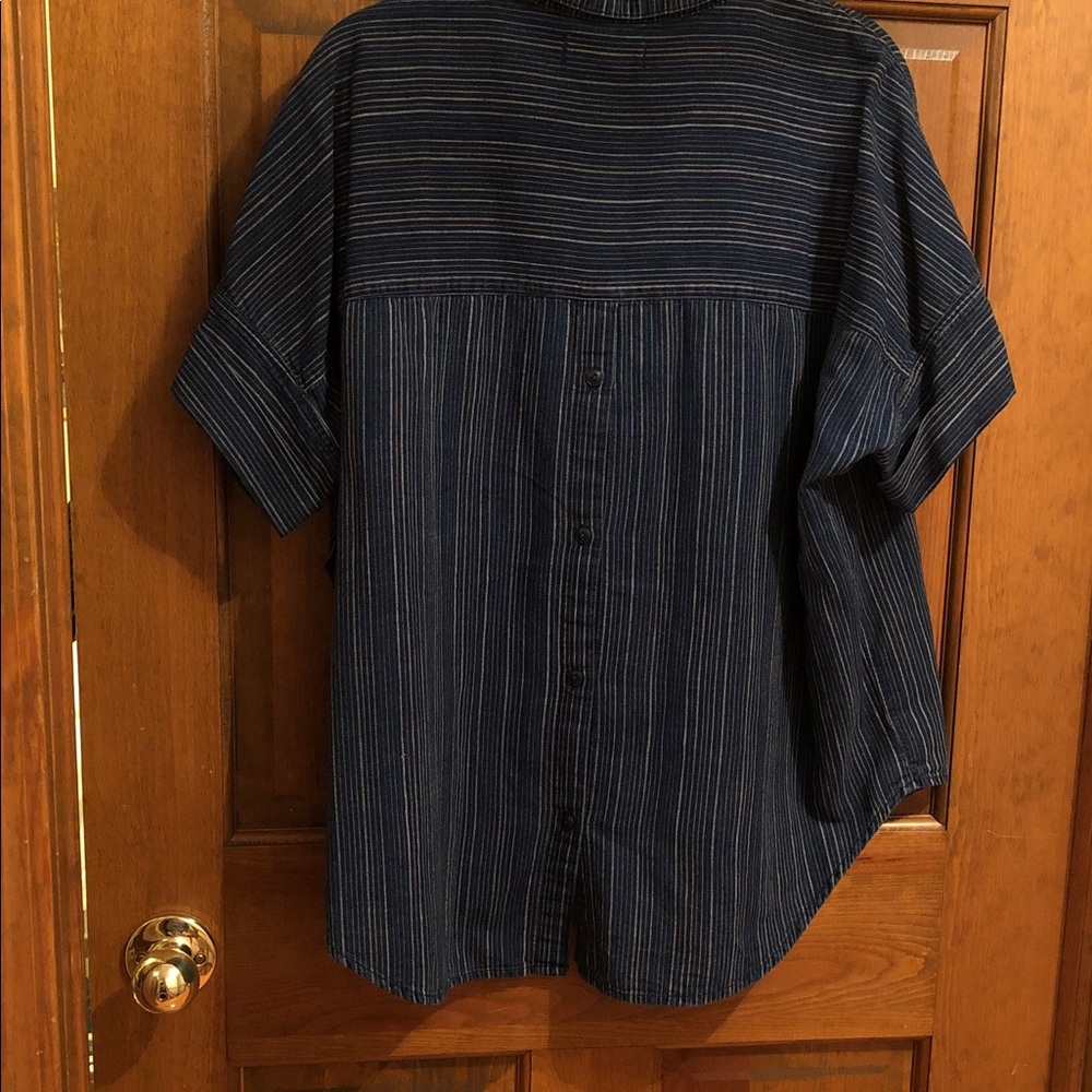 Madewell Courier Button-Back Shirt in Cecile Stripe - Picture 5 of 7